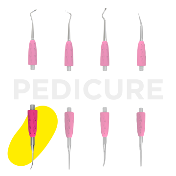 Рашпиль маникюрный Staleks Pro UNIQ 35 Combo тонкий с загнутым концом сменная часть лопатки