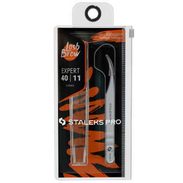 Пинцет профессиональный для ресниц изогнутый STALEKS EXPERT 40 TYPE 11 Пинцет профессиональный для ресниц изогнутый STALEKS EXPERT 40 TYPE 11
