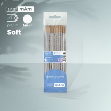 Сменные файлы papmAm мягкие на деревянной основе 240 грит STALEKS PRO SMART 20 10 шт Сменные файлы papmAm мягкие на деревянной основе 240 грит STALEKS PRO SMART 20 10 шт