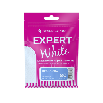 Сменные файлы белые для терки педикюрной 80 грит STALEKS PRO EXPERT 10 30 шт Сменные файлы белые для терки педикюрной 80 грит STALEKS PRO EXPERT 10 30 шт