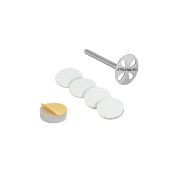 Педикюрный диск-основа удлиненный STALEKS PRO EXPERT PODODISC S со сменными файлами 180 грит 15 мм (5 шт)