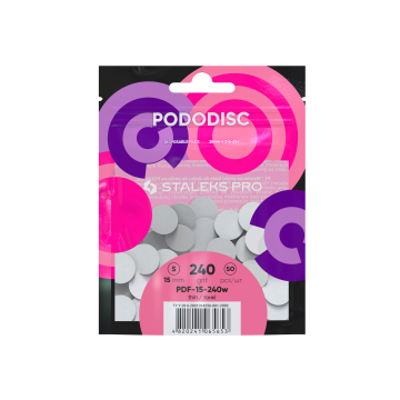 Сменные файлы белые для педикюрного диска 240 грит STALEKS PRO EXPERT PODODISC S 50 шт