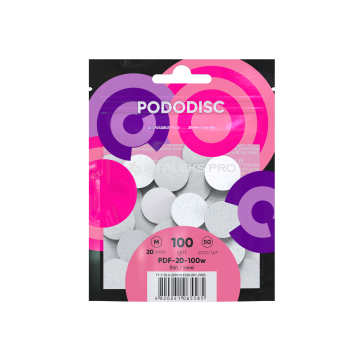 Сменные файлы белые для педикюрного диска 100 грит STALEKS PRO EXPERT PODODISC M 50 шт