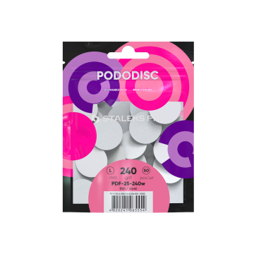 Сменные файлы белые для педикюрного диска 240 грит STALEKS PRO EXPERT PODODISC L 50 шт
