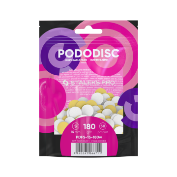 Сменные файлы белые для педикюрного диска на мягкой основе 180 грит STALEKS PRO EXPERT PODODISC S 50 шт