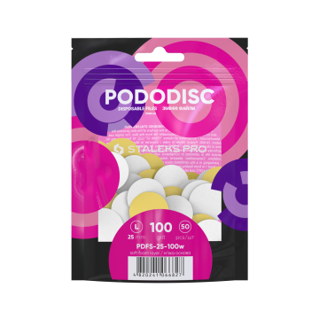 Сменные файлы белые для педикюрного диска на мягкой основе 100 грит STALEKS PRO EXPERT PODODISC L 50 шт
