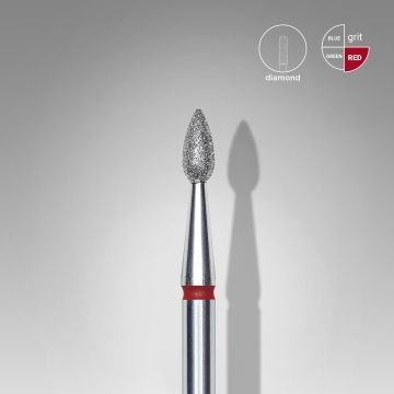 Фреза алмазная Капля STALEKS PRO EXPERT 2,3 х 5 мм красный Фреза алмазная Капля STALEKS PRO EXPERT 2,3 х 5 мм красный