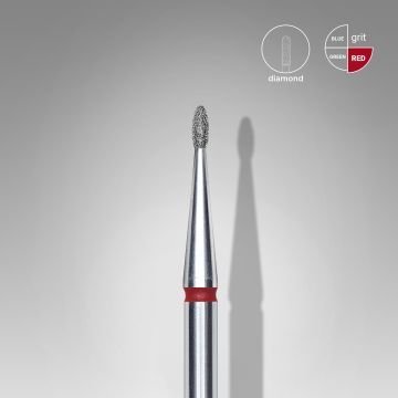 Амазная Фреза для маникюра и педикюра - Почка закругленная STALEKS PRO EXPERT 1,2 х 3 мм красный Амазная Фреза для маникюра и педикюра - Почка закругленная STALEKS PRO EXPERT 1,2 х 3 мм красный