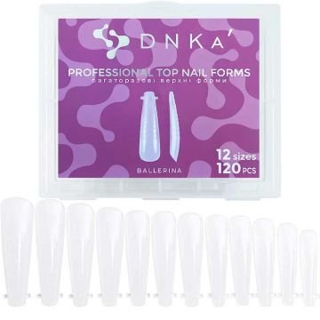 Верхние формы для наращивания DNKa Top Nail Forms Ballerina, 120 шт