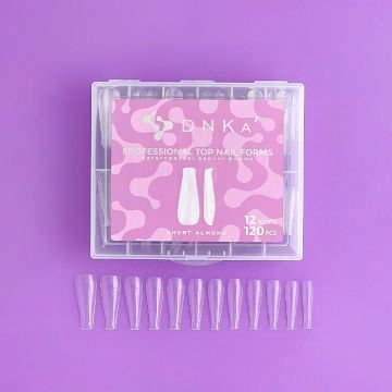 Верхние формы для наращивания DNKa Top Nail Forms Short Almond, 120 шт