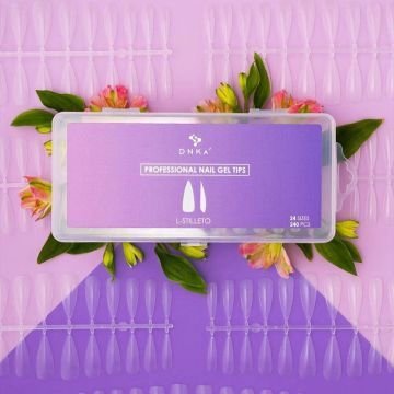 Гелевые типсы DNKa Professional Nail Gel Tips L-Stilleto, 240 шт