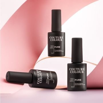 База камуфлирующая каучуковая для гель-лака Couture Color Pure Base Coat 06. полупрозрачный розовый нюд.