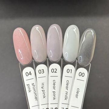 База для гель-лака Couture Color Fiber Base FB 04 Shimmer Pink. шиммерно-розовый