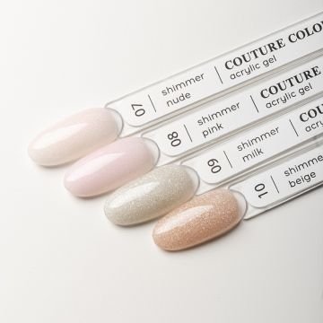 Акрил-гель Couture Colour Acrylic Gel 10 Shimmer Beige. бежевый с шиммером Акрил-гель Couture Colour Acrylic Gel 10 Shimmer Beige. бежевый с шиммером
