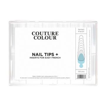 Верхние формы для френч-наращивания COUTURE Colour Nail Tips с силиконовыми вкладками Inserts for Easy French 120 шт Верхние формы для френч-наращивания COUTURE Colour Nail Tips с силиконовыми вкладками Inserts for Easy French 120 шт