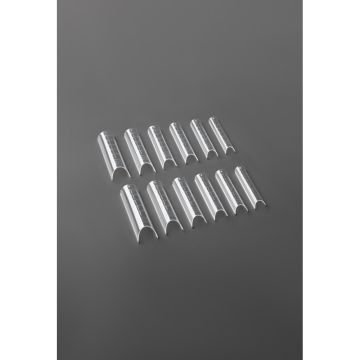 Верхние арочные формы для наращивания ногтей Couture Colour Nail Tips Arched Shape с разметкой. прозрачные. 120 шт Верхние арочные формы для наращивания ногтей Couture Colour Nail Tips Arched Shape с разметкой. прозрачные. 120 шт