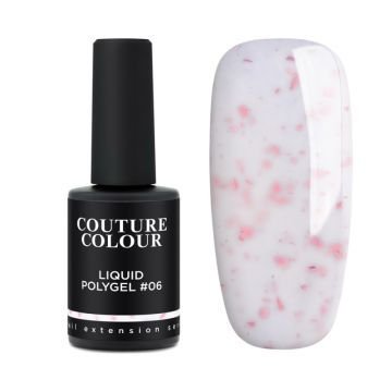 Жидкий полигель Couture Colour Liquid Polygel 06 молочный с персиково-розовой поталью Жидкий полигель Couture Colour Liquid Polygel 06 молочный с персиково-розовой поталью