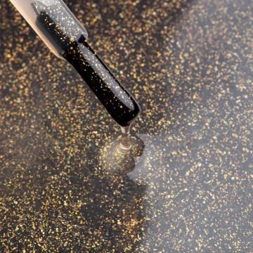 Топ для гель-лака без липкого слоя Couture Colour Glare Top Coat 03 с золотистыми шиммерами Топ для гель-лака без липкого слоя Couture Colour Glare Top Coat 03 с золотистыми шиммерами