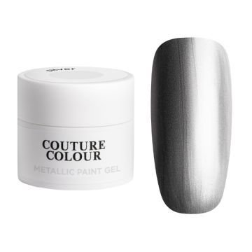 Гель-краска без липкого слоя Couture Colour Metallic Paint Gel No Wipe Silver с эффектом жидкого металла цвет серебро Гель-краска без липкого слоя Couture Colour Metallic Paint Gel No Wipe Silver с эффектом жидкого металла цвет серебро