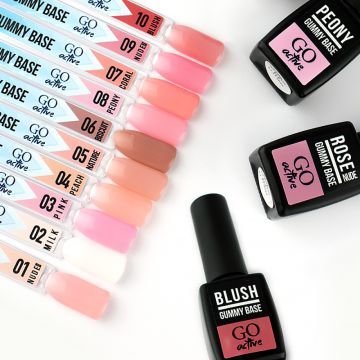 База камуфлирующая каучуковая для геля и гель-лака GO Active Gummy Base Coat 05 База камуфлирующая каучуковая для геля и гель-лака GO Active Gummy Base Coat 05