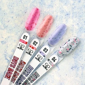 База камуфлирующая каучуковая для гель-лака GO Active Dots Base Coat 04