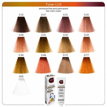 Безаммиачная полуперманентная крем-краска Toner - LUX LUXOR PROFESSIONAL COLOR 
