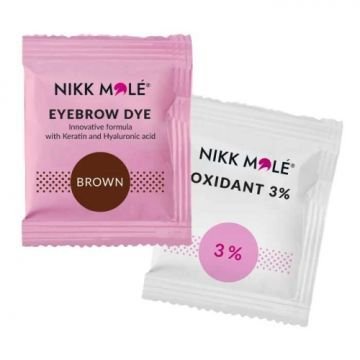  NIKK MOLE Краска для бровей+ оксид в саше (коробочка)