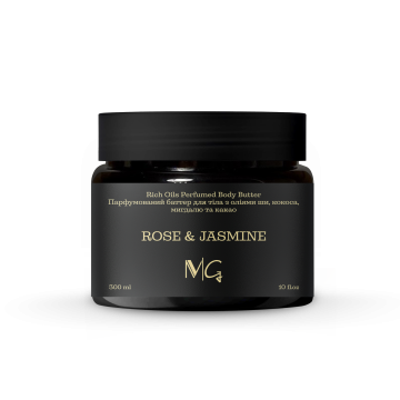 Баттер парфюмированный с маслами ши, кокоса, миндаля и какао "Jasmine & Rose" MG, 400 мл