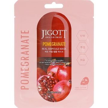 Jigott Pomegranate Real Ampoule Mask 27ml Маска для лица с экстрактом граната Jigott Pomegranate Real Ampoule Mask 27ml Маска для лица с экстрактом граната