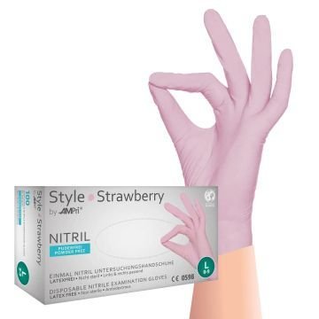 Перчатки нитриловые 01185 - MED COMFORT Розовые 100шт / 50 пар