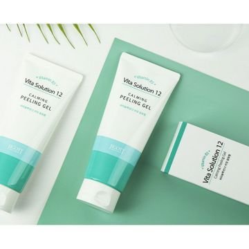 Пилинг-гель для лица успокаивающий с витамином B5, 180 млJigott Vita Solution 12 Calming Peeling Gel