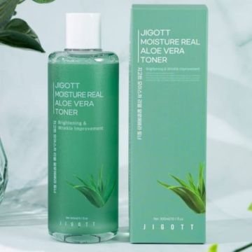 Увлажняющий тонер с экстрактом алоэ Jigott Moisture Real Aloe Vera Toner
