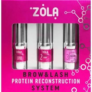 Профессиональный набор ZOLA Pink Brow & Lash Protein Reconstruction System