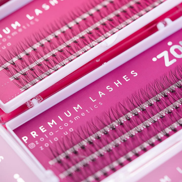 Профессиональные пучковые ресницы ZOLA Cluster Lashes 10D 