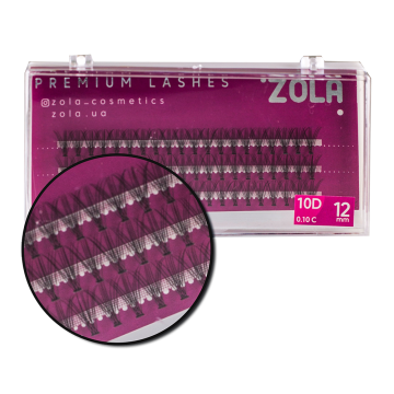 Профессиональные пучковые ресницы ZOLA Cluster Lashes 10D 