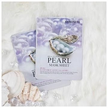 Baroness Pearl Mask Sheet — Осветляющая тканевая маска для лица с экстрактом жемчуга Baroness Pearl Mask Sheet — Осветляющая тканевая маска для лица с экстрактом жемчуга