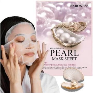 Baroness Pearl Mask Sheet — Осветляющая тканевая маска для лица с экстрактом жемчуга Baroness Pearl Mask Sheet — Осветляющая тканевая маска для лица с экстрактом жемчуга