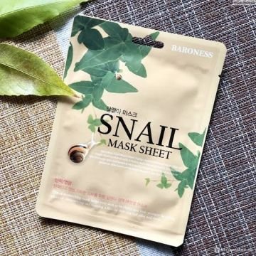 Baroness Snail Mask Sheet — Регенерирующая тканевая маска для лица с муцином улитки Baroness Snail Mask Sheet — Регенерирующая тканевая маска для лица с муцином улитки