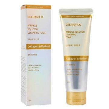CELRANICO Anti-Wrinkle Collagen & Retinol Cleansing Foam — Премиальная омолаживающая пенка для умывания с коллагеном и ретинолом