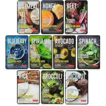Dermal It's Real Superfood Mask [AVOCADO] — Интенсивно питательная тканевая маска для лица с экстрактом авокадо