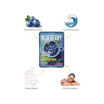 Dermal It's Real Superfood Mask [BLUEBERRY] — Антиоксидантная тканевая маска для лица с экстрактом черники