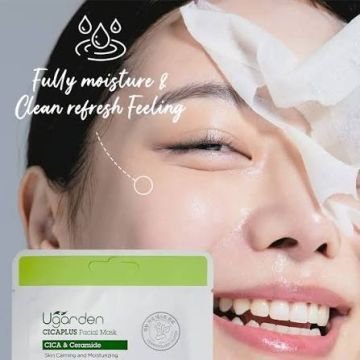 Ugarden CICAPLUS Facial Mask — Успокаивающая восстанавливающая тканевая маска для лица с центеллой и церамидами Ugarden CICAPLUS Facial Mask — Успокаивающая восстанавливающая тканевая маска для лица с центеллой и церамидами