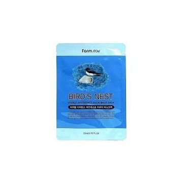Тканевая маска для лица с экстрактом ласточкиного гнезда FARMSTAY Visible Difference Mask Sheet Bird's Nest Aqua
