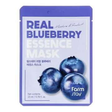 Тканевая маска для лица с экстрактом черники FarmStay Real Blueberry Essence Mask Тканевая маска для лица с экстрактом черники FarmStay Real Blueberry Essence Mask