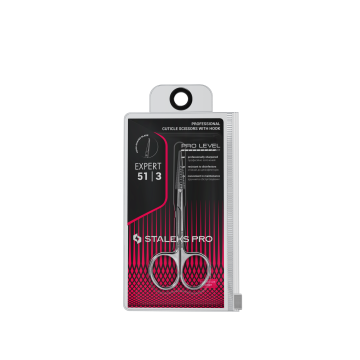 Ножницы для кутикулы профессиональные Staleks PRO EXPERT 51/3 с крючком 