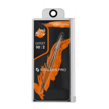 Твизеры Staleks PRO EXPERT SE-90/2 — профессиональный мини-инструмент для бровистов, lash- и косметологов с ручной заточкой